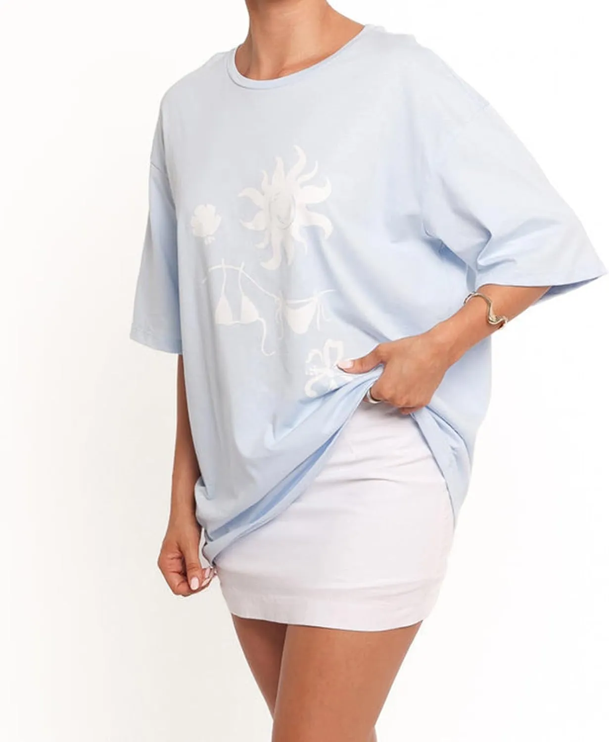 Women Oversized Y2k T-Shirt Aesthetic Graphic Short Sleeve Loose Top Summer Hibiscus Flower Crewneck Baggy Tees