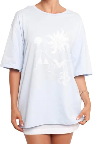 Women Oversized Y2k T-Shirt Aesthetic Graphic Short Sleeve Loose Top Summer Hibiscus Flower Crewneck Baggy Tees
