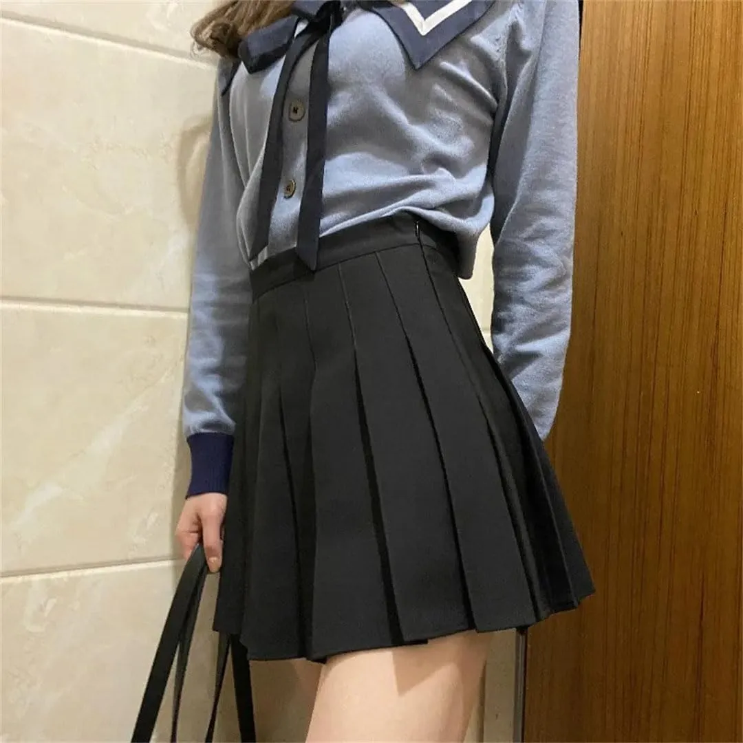 Women Pleated Skirts for Mini Skirt with Shorts Underneath High Waist Preppy
