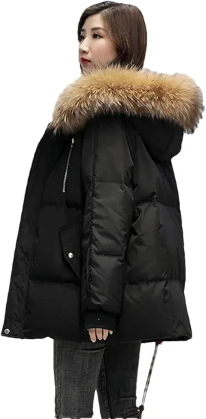 Women Short Puffer Parkas Coat Winter Loose Warm Elegant Down Jacket