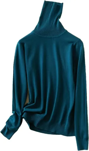 Women Thicken Knitted Turtleneck Oversize Pullover Sweater