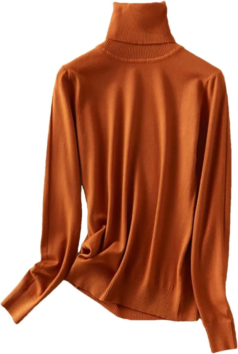 Women Thicken Knitted Turtleneck Oversize Pullover Sweater