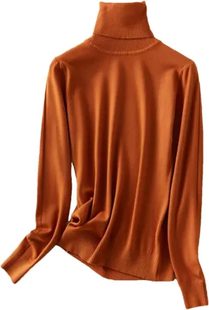 Women Thicken Knitted Turtleneck Oversize Pullover Sweater