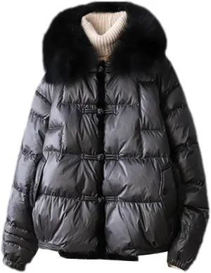 Women White Duck Down Coat Winter Ladies Puffer Jacket Short Design Collar Female Thick Warm Parkas