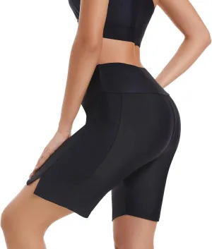 Women's 7'' Long Swim High Waisted UPF50  Quick Dry Swimming Bottoms with Liner Pockets Sand Beach Water Surf