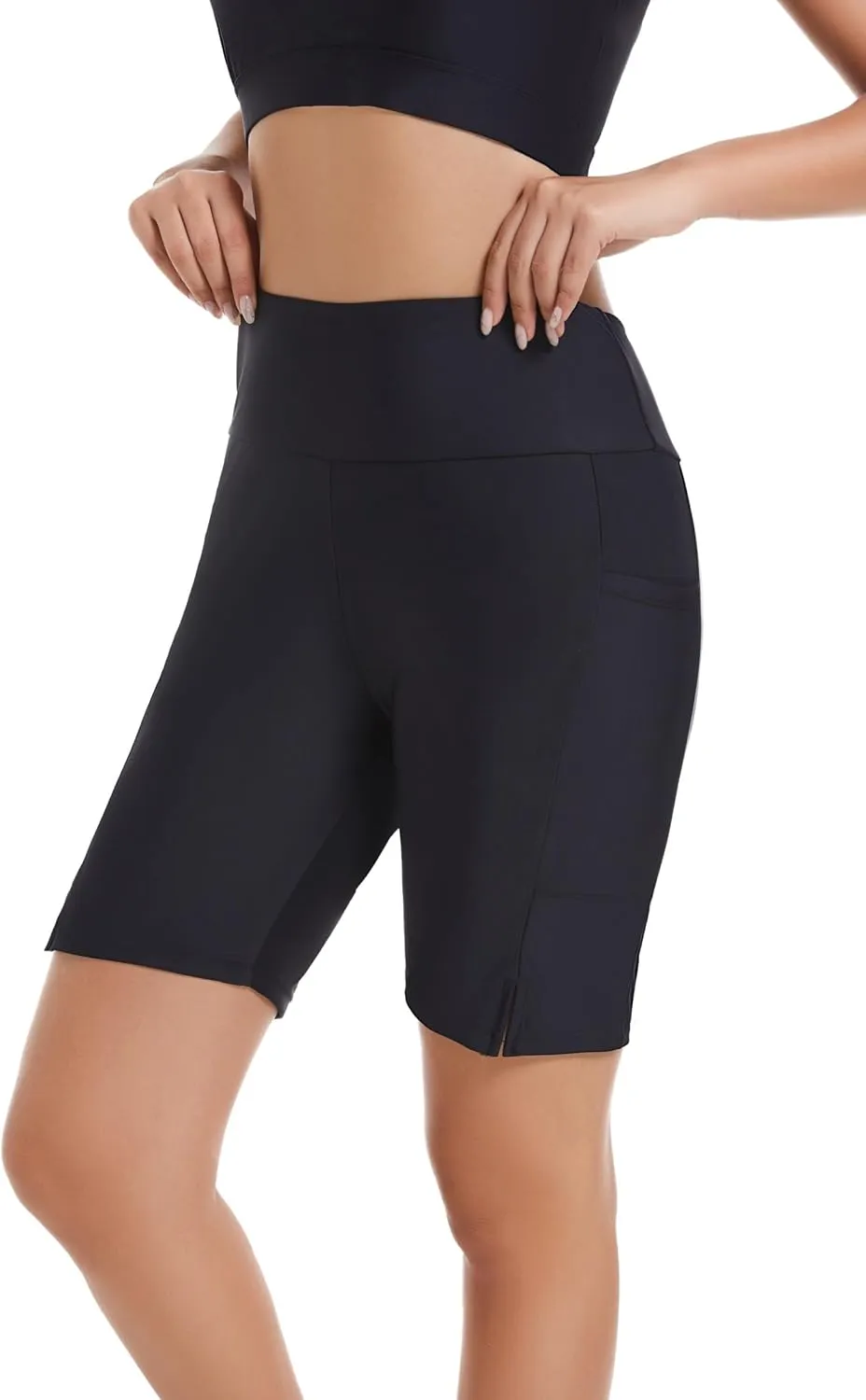 Women's 7'' Long Swim High Waisted UPF50  Quick Dry Swimming Bottoms with Liner Pockets Sand Beach Water Surf