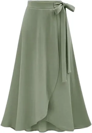 Womens Elegant Party Casual Bodycon Skirt Office Lady High Waist Slit Large Hem Long Skirt