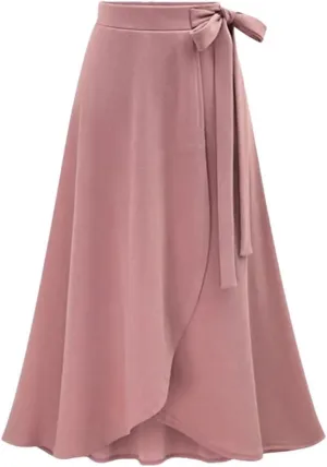 Womens Elegant Party Casual Bodycon Skirt Office Lady High Waist Slit Large Hem Long Skirt