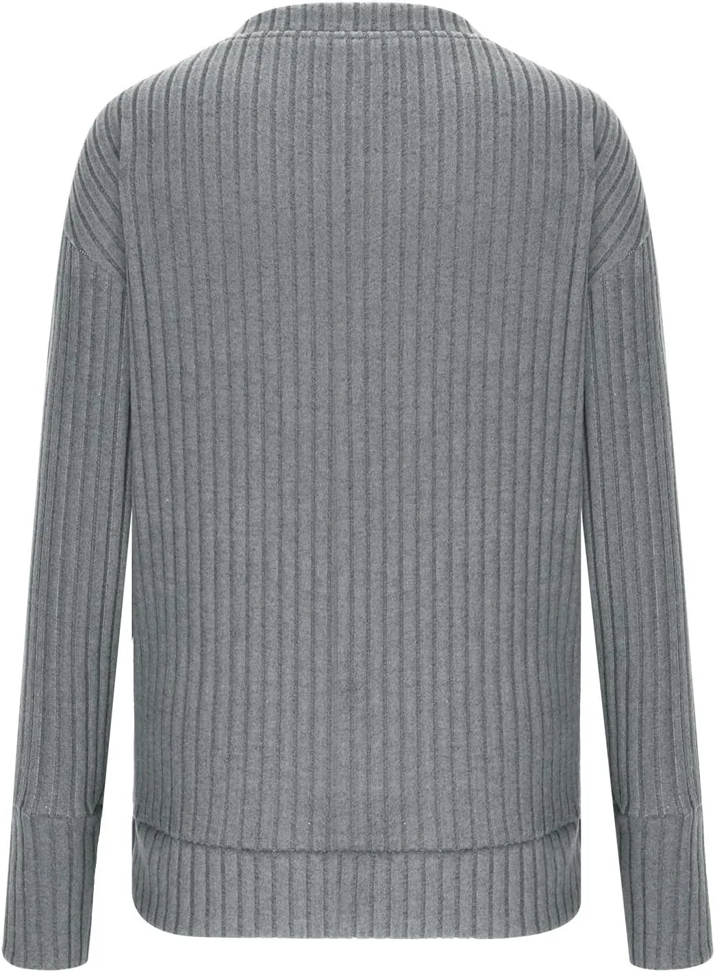Women's Fall Tops 2024 Fashion V Neck Long Sleeve Shirts Blouse Knitted Casual Pullover Sweater Cozy Going Out Tops
