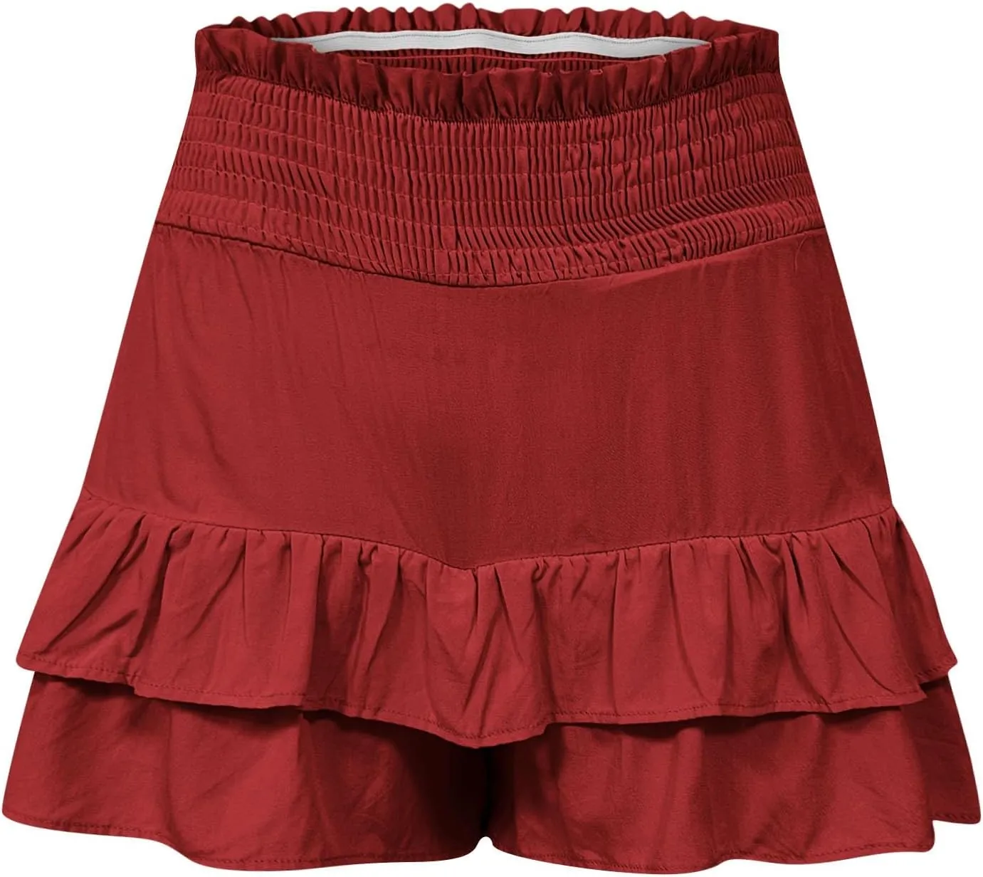 Women's Flowy Shorts Ruffle High Waisted Mini Skirts Casual Summer Teen Gilrs Tennis Shorts with Floral Pleated Hem