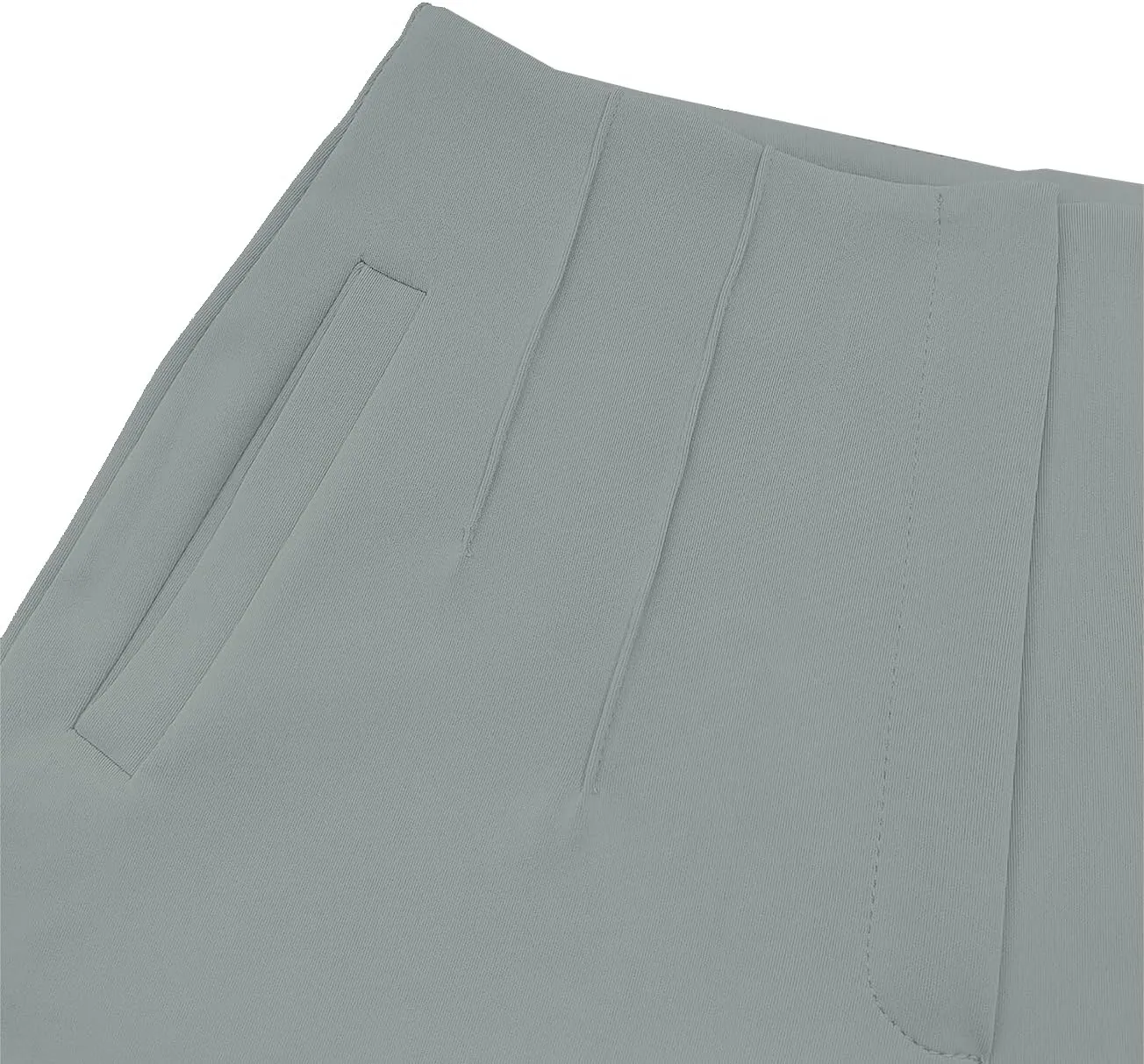 Womens High Waisted Pants Trendy Pleated Straight Leg Dress Pant Business Work Casual Trousers