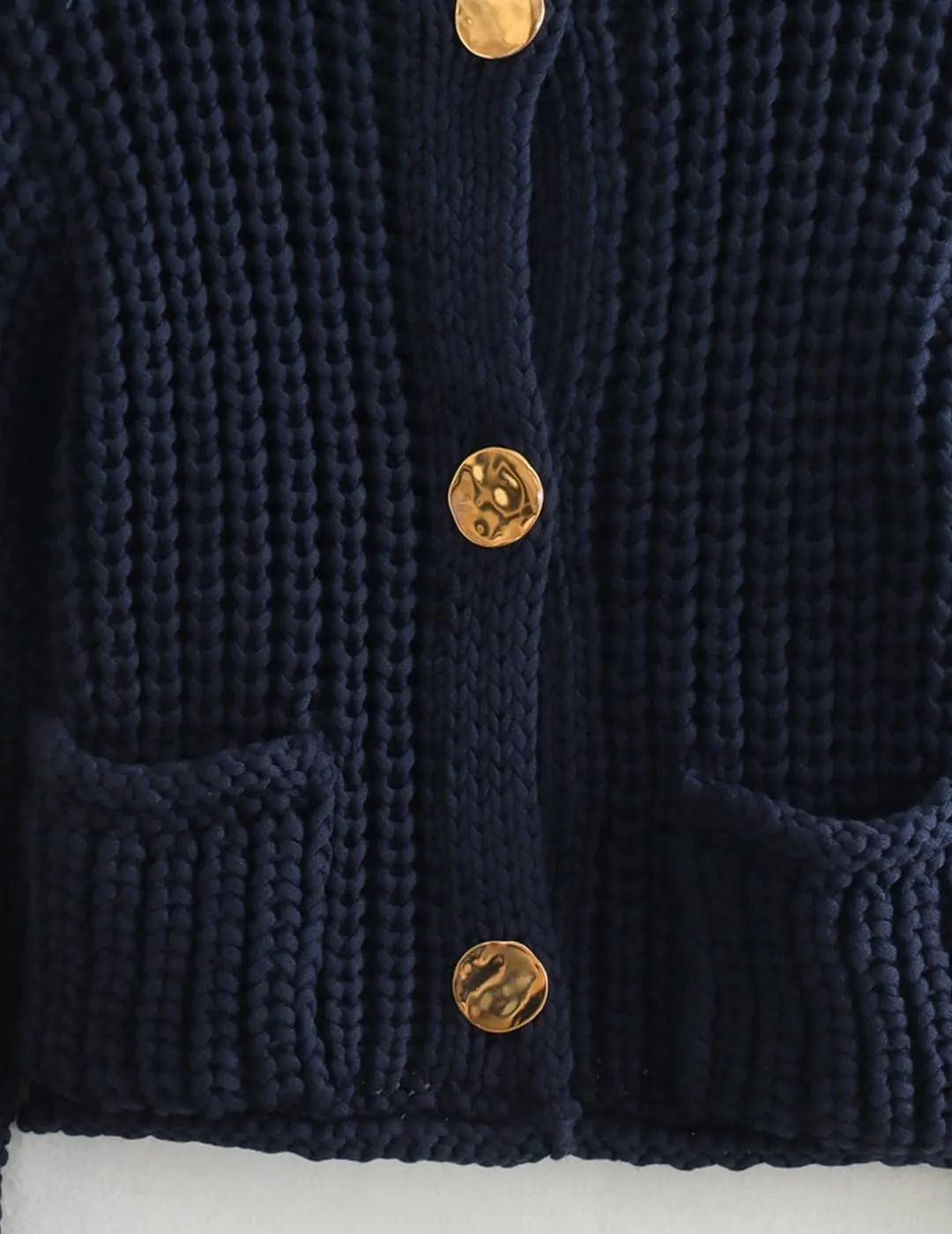 Women's Knit Cardigans Button Down Sweater Long Sleeve V Neck Chunky Cardigan Sweaters with Pockets