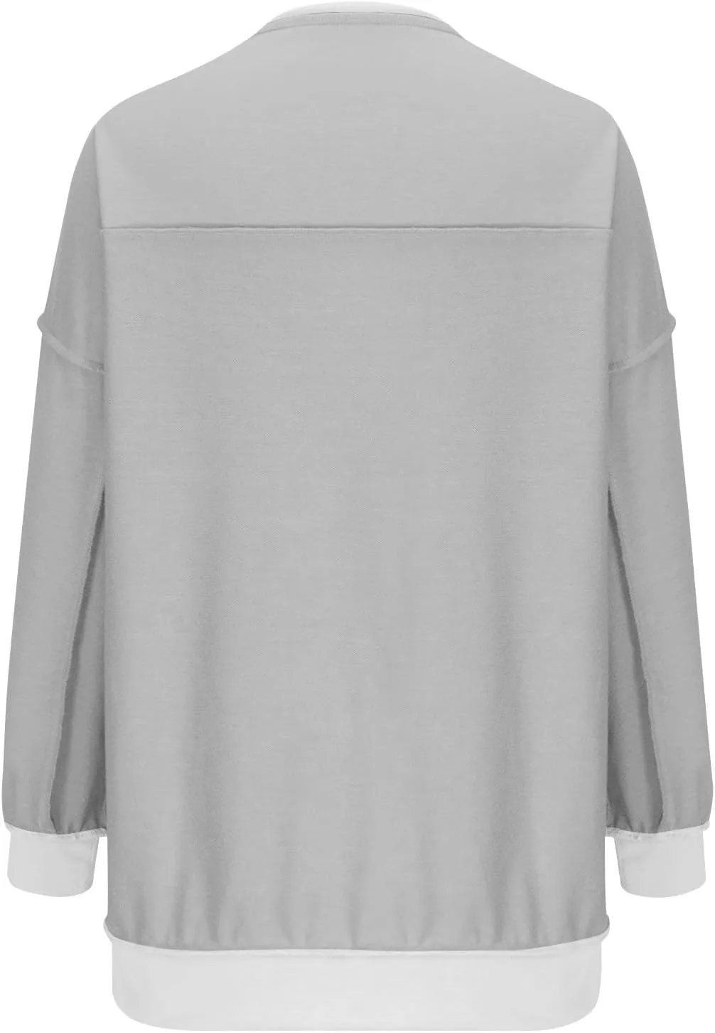 Womens Oversized Sweatshirts Long Sleeve Henley Neck Button Down Pullover Hoodies 2024 High Low Trendy Fall Clothes