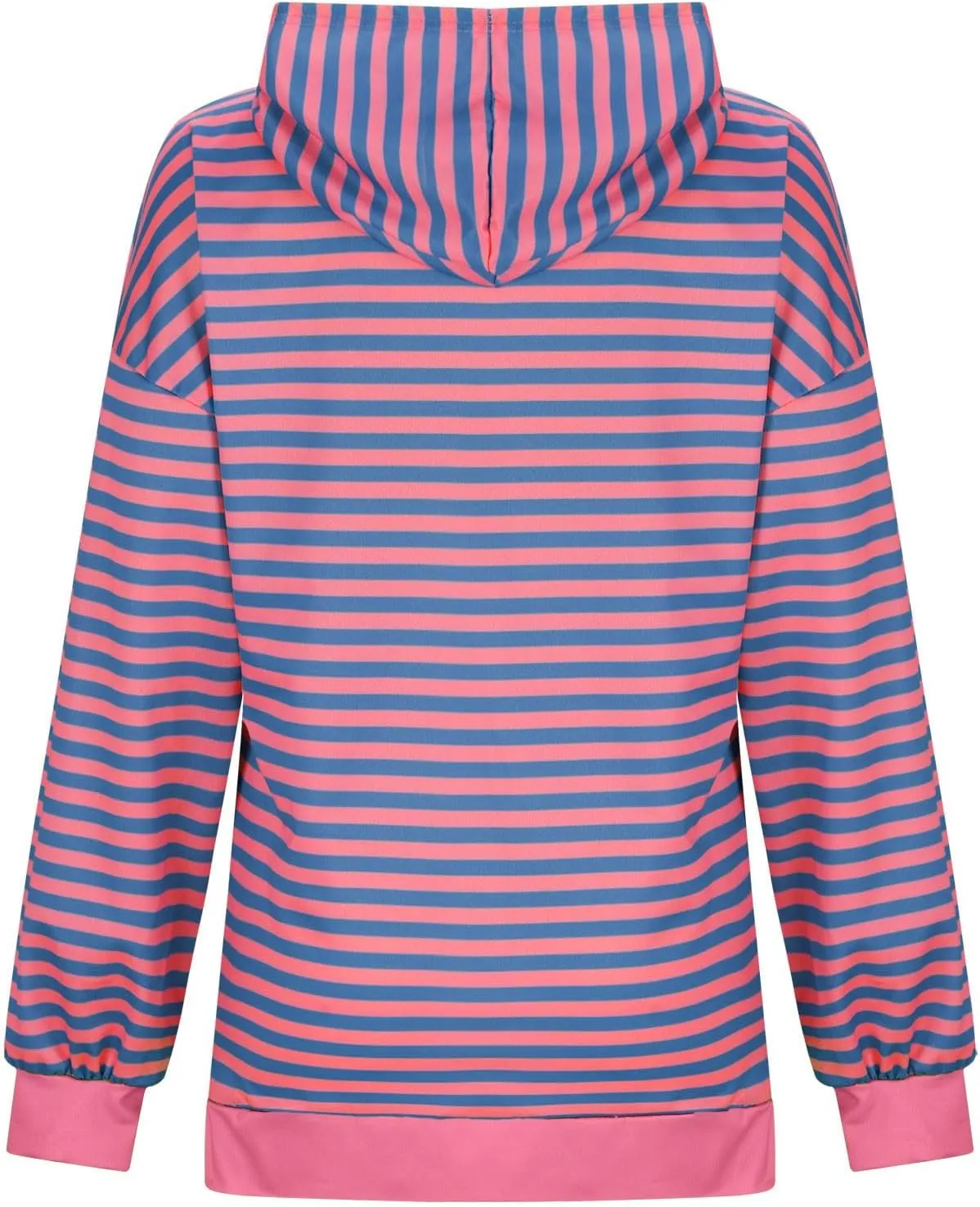 Womens Striped Hoodies 2024 Long Sleeve Sweatshirts Casual Crewneck Oversized Pullover Tops Teen Girls Clothes
